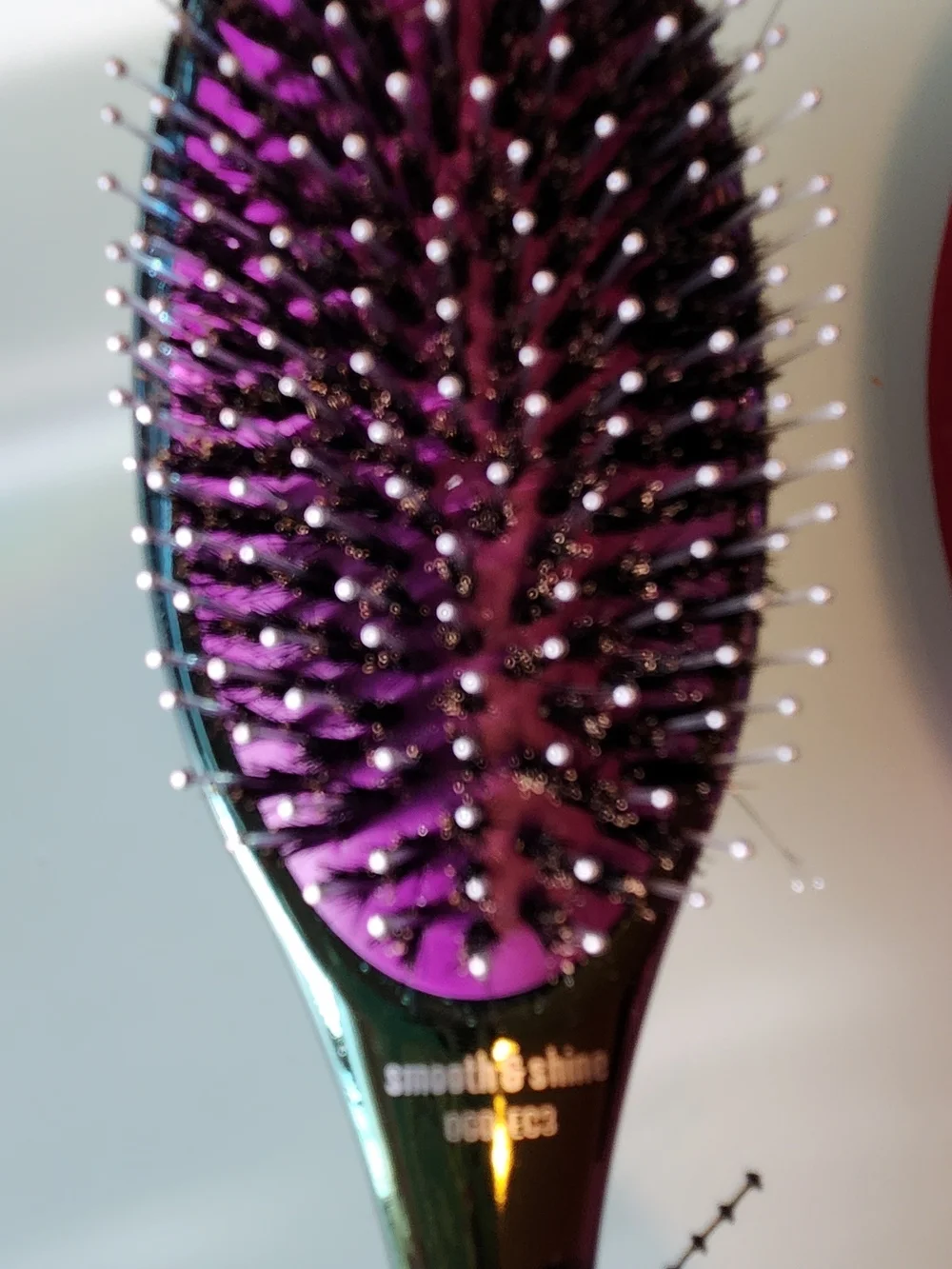 3-Olivia Garden Colorful Detangler HAIR Brush Trio - Purple, Pink & Teal